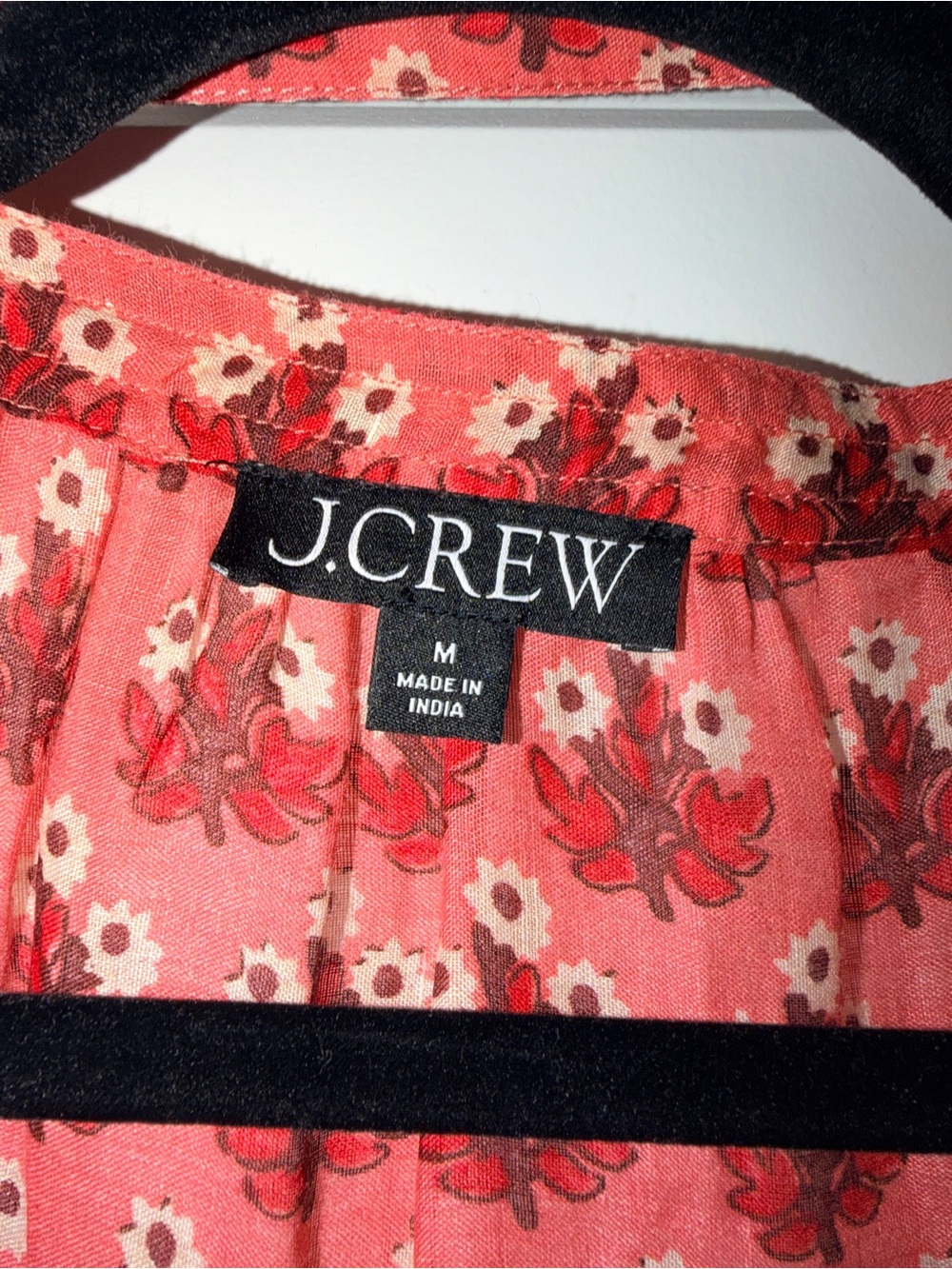 J.Crew Printed Pink V-Neck Tie-Waist Dress - Picture 11 of 11
